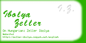 ibolya zeller business card